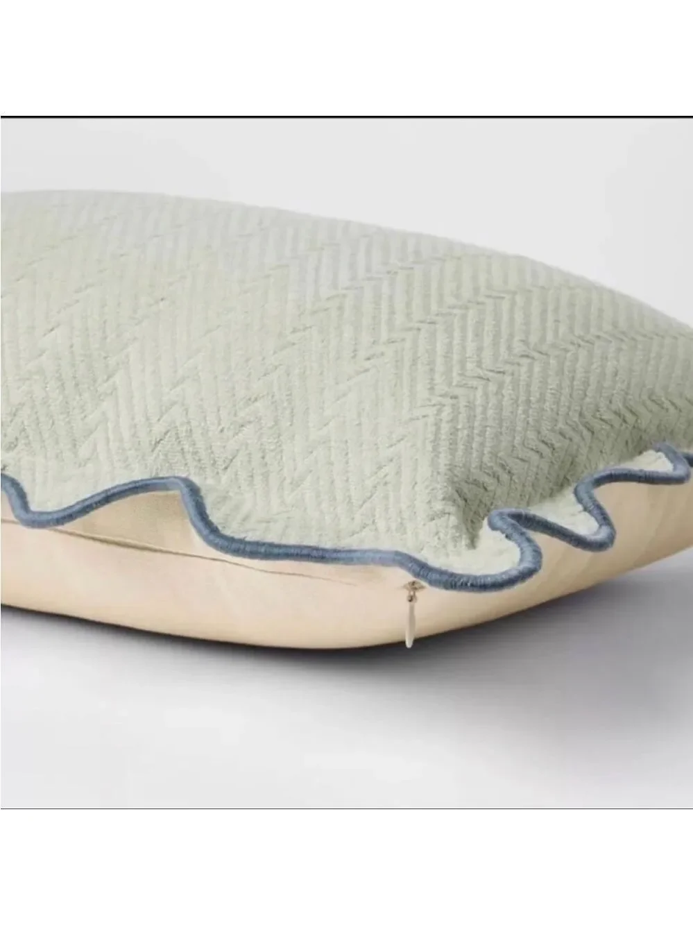 Lumbar Textured Easter Herring Bone Pillow Green Mirage - Threshold Studio McGee